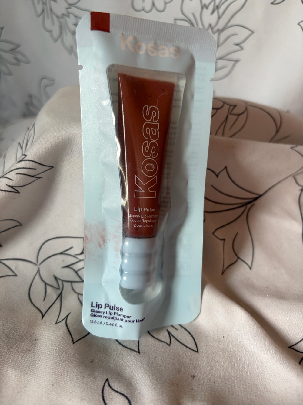 Kosas Lip Pulse Gloss - Warm Brown Glossy Plumper. In Sixth Sense